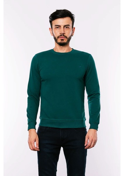 Caz 5610 Bisiklet Yaka 3 Iplik Şardonsuz Erkek Basic Sweat