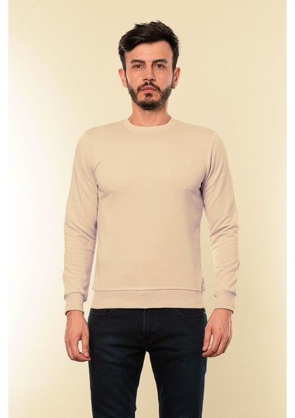 Caz 5610 Bisiklet Yaka 3 Iplik Şardonsuz Erkek Basic Sweat