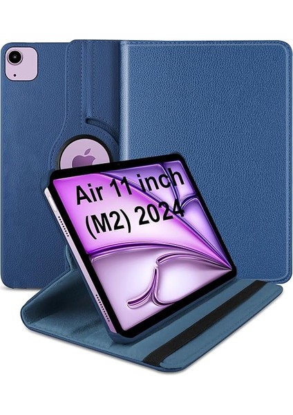 iPad Air 11 2024 (A2902-A2903) M2 Uyumlu Dönebilen Pu Deri Standlı Tablet Kılıfı