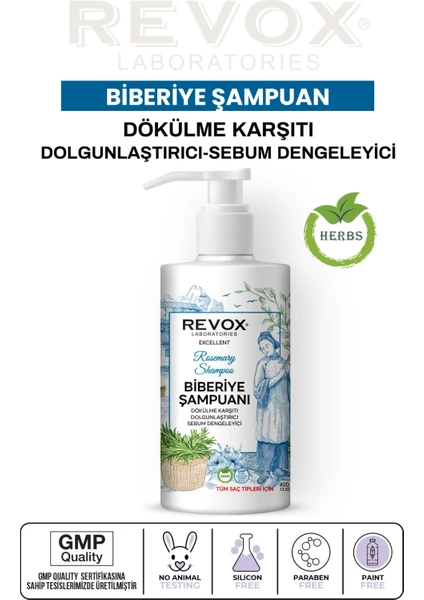 Biberiye Özlü Saç Bakım Şampuanı Arındırıcı 400 Ml