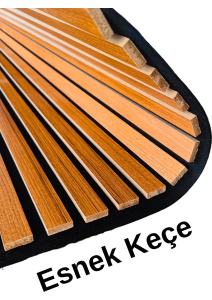 Mdf Ahşap Akustik Duvar Kaplama Paneli 50 x 280 cm Teak modelleri