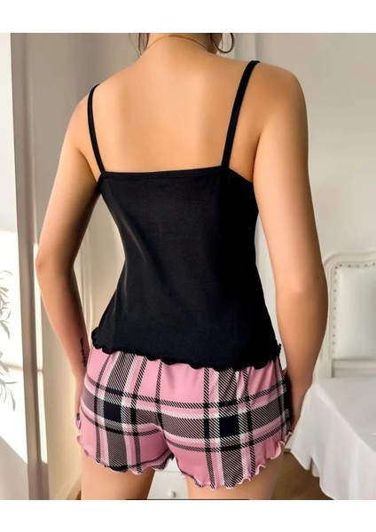 Kadın Askılı-Şort Pijama Takımı