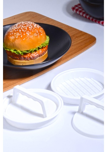 Bev Kitchen 2 Adet Hamburger ve Köfte Kalıbı Şekillendirici Pratik Köfte Yapma Aparatı