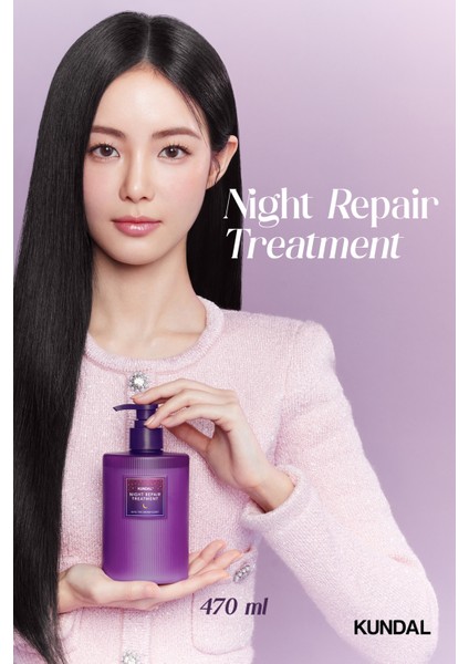Yoğun Onarıcı Nemlendirici ve Şekillendirici Saç Bakım Kremi KUNDAL Night Repair Treatment 470ml