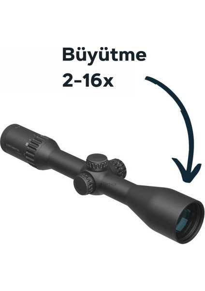 Continental X8 2-16X50 Ed Sfp Tüfek Dürbünü Scom-45