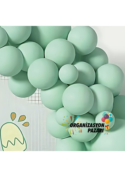 Balon Seti Makaron Yeşil 60 Lı Balon Zinciri Seti