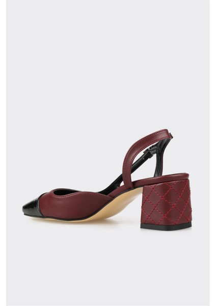 Bordo Kadın Topuklu Ayakkabı modelleri