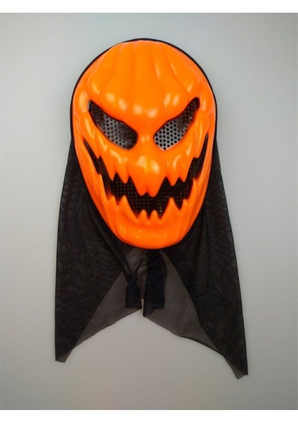 Tekno Trust Balkabağı Maske Cadılar Bayramı Halloween Pelerinli Balkabağı Maske