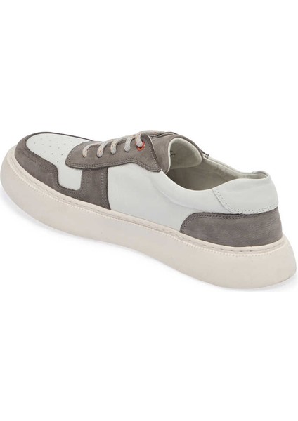 Gri Deri Erkek Sneaker - E24I1AY56814-A40  Gri