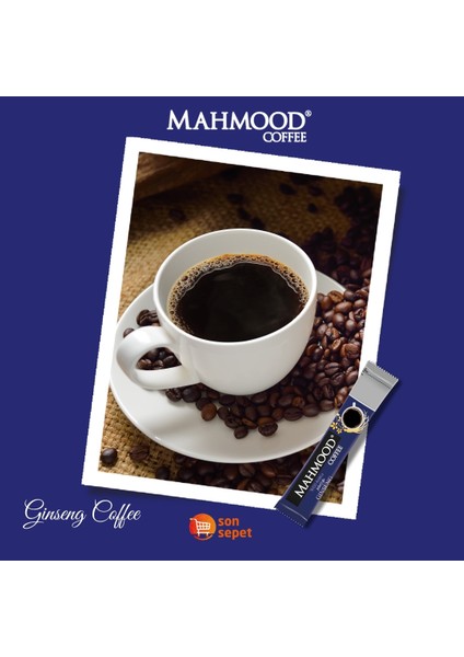 Mahmood Coffee Arabica Ginseng Aromalı Çözünebilir Granül Kahve 2,5g x 48