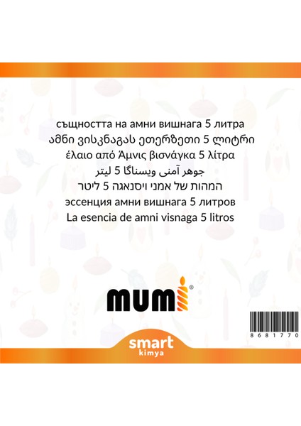 Amni Visnaga Mum Esansı 5 Litre fiyatları