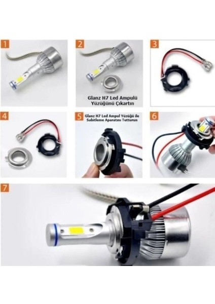 H7 Lexus (L08) LED Xenon Montaj Aparatı Adaptörü niken