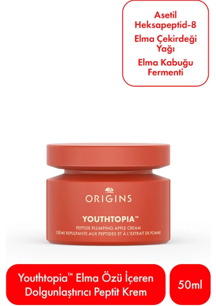 Youthtopia™ Elma Özü ve Peptit Içeren Dolgunlaştırıcı Krem