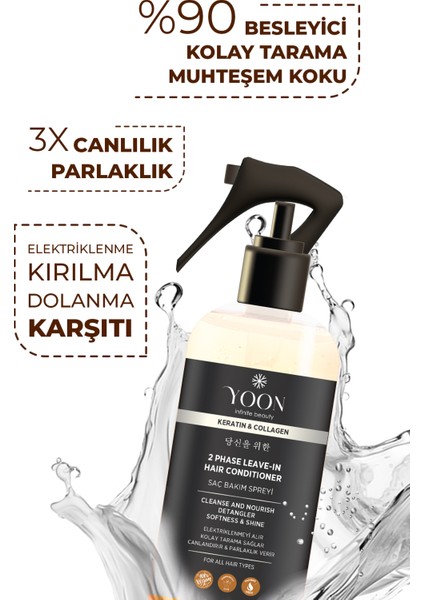 3'lü Uzun Süren Düzleştirici & Saç Botoxu Kiti, Tuzsuz Şampuan 250ML Saç Spreyi 250ML Saç Bakım Seti