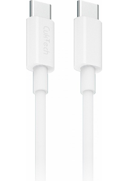 Cuktech KLC-5499 1m Tip-C&#39;den Tip-C&#39;ye Veri Kablosu Esnek Tpe 5A Şarj Kablosu Dahili Emark Çip (Yurt Dışından)