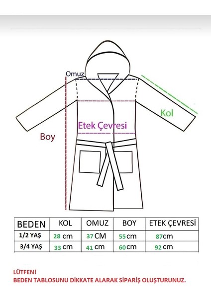 %100 Pamuklu Yumuşacık Unisex Kız-Erkek Çocuk Havlu Bornoz Kulaklı Tavşan/denizyeşili