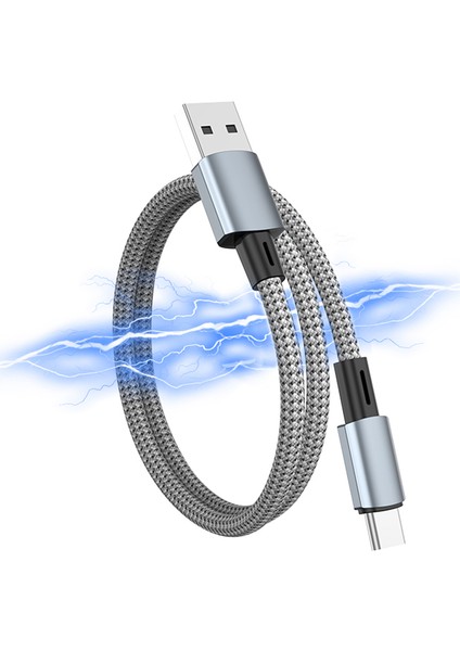 1m USB A&#39;dan Type-C&#39;ye 480MBPS Manyetik Veri Kablosu 18W Cep Telefonları Için Şarj Kablosu (Yurt Dışından)