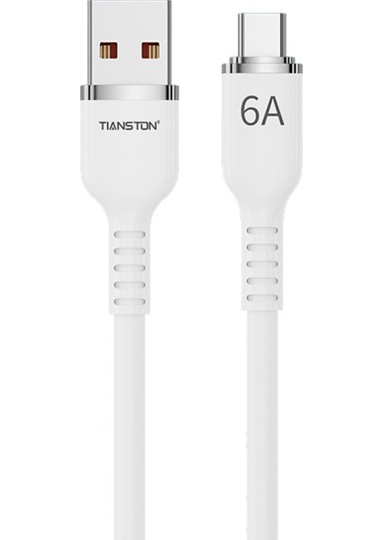 Tıanston S63 1m 6A Oruç Şarj Kablosu 120W Sıvı Silikon Telefon Veri Kablosu - Type-C (Yurt Dışından)