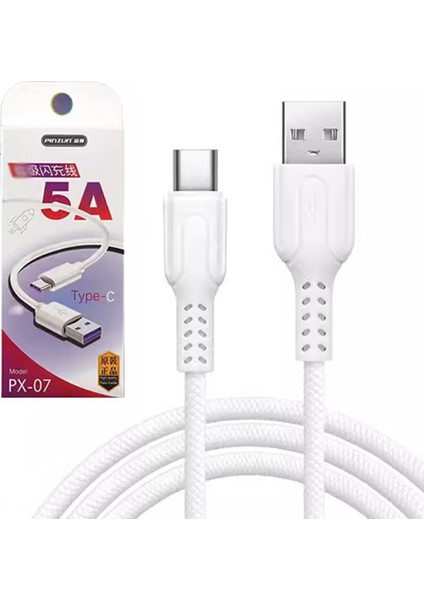 Pınzun 1 M Usb&#39;den Mikro / Tip-C Şarj Kablosu 5A Akıllı Telefon / Tablet Için Hızlı Şarj Kablosu - Tip-C (Yurt Dışından)
