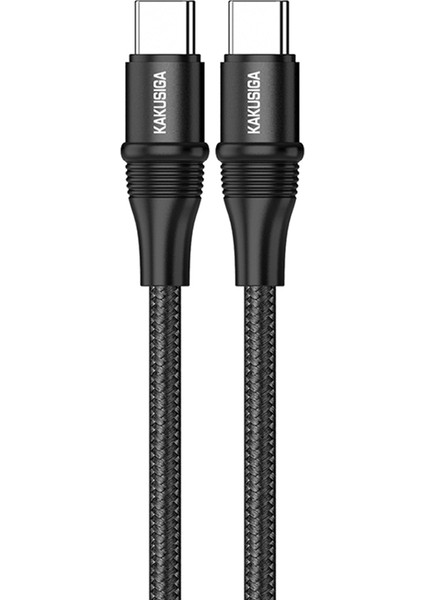Kakusıga KSC-495 Chaofei Serisi iPhone 15 Serisi Için 1.2m Tip-C&#39;den Tip-C&#39;ye Pd 100W Hızlı Şarj Kablosu Veri Iletim Kablosu - Siyah (Yurt Dışından)