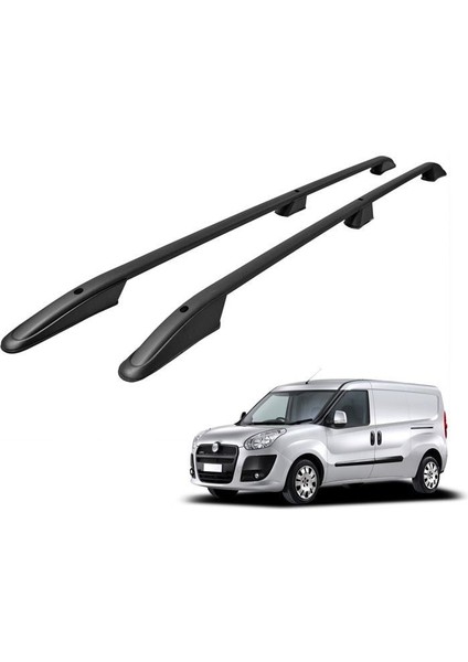 Fiat doblo 2 maxi tavan çıtası port bagaj taşıyıcı uzun siyah 2010 / 2015