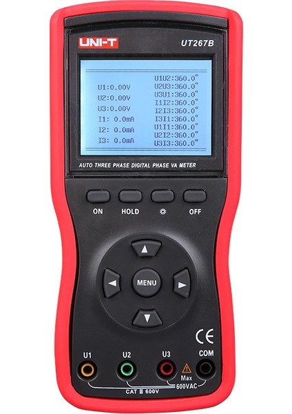 UT267B Akıllı Tip Üç Faz Dijital Voltampermetre