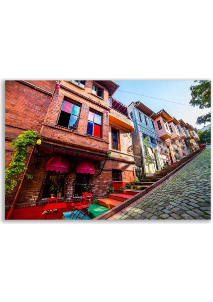 Istanbul Balat Renkli Evler Tablosu - OTMN124