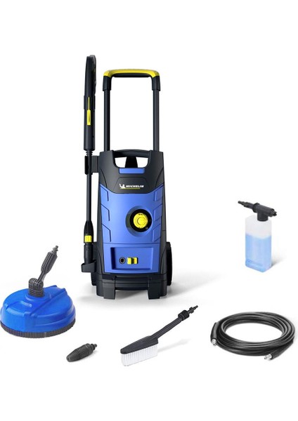 MPX19ELP 1900WATT 140BAR Profesyonel Basınçlı Yıkama Makinesi + Zemin/araç Yıkama Fırçası