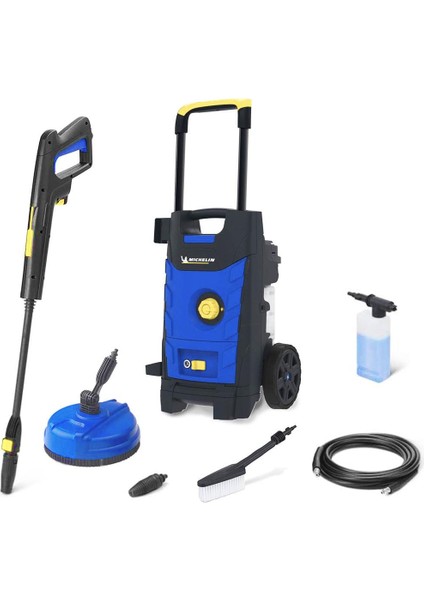 MPX19ELP 1900WATT 140BAR Profesyonel Basınçlı Yıkama Makinesi + Zemin/araç Yıkama Fırçası