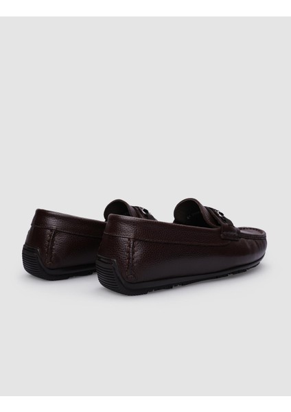 Deri Kahverengi Tokalı Erkek Loafer fırsatları