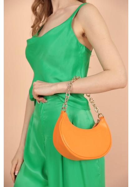 Saten Kumaş Degaje Yaka Kadın Bluz Yeşil