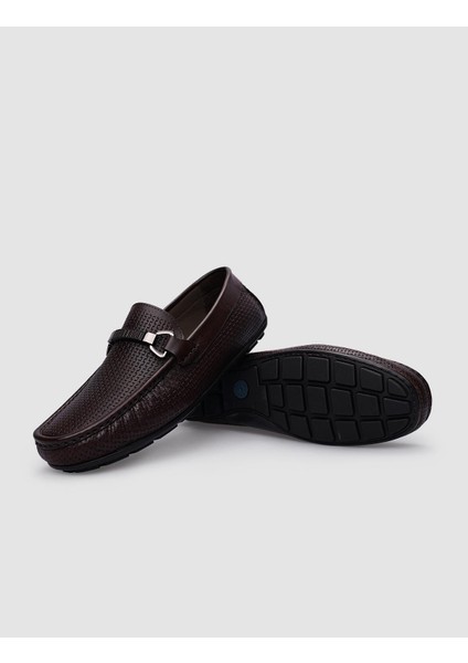 Deri Kahverengi Tokalı Erkek Loafer indirimleri