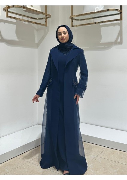 Abaya 24Y140 Lacivert