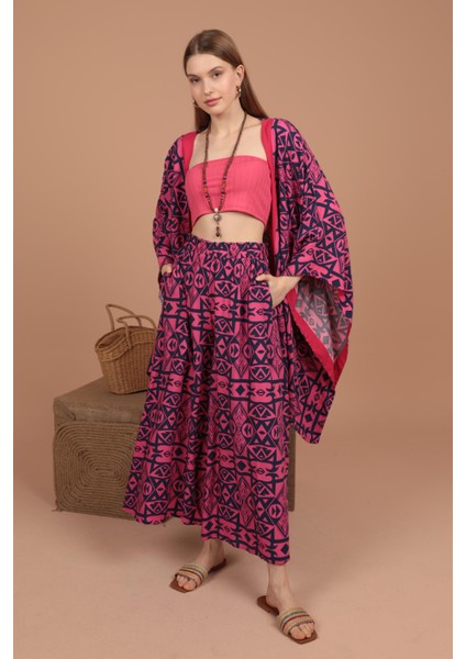 Empirme Viskon Kumaş Kadın Kimono Takım modelleri