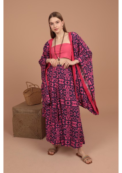 Empirme Viskon Kumaş Kadın Kimono Takım indirimleri