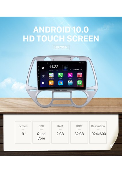 Hyundai I20 Uyumlu Multimedya Navigasyon USB Kamera Androıd 2008-2012