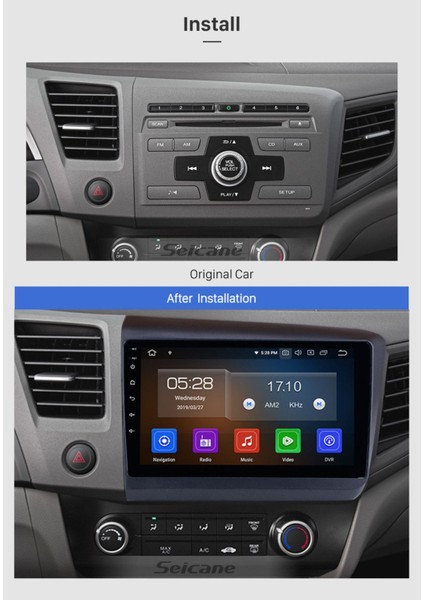 2012 Honda Civic Uyumlu Android Multimedya Navigasyon USB Kamera fiyatları