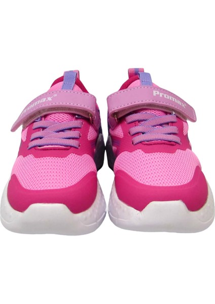 PRMX1756 Pembe Unısex Çocuk Cırtlı Fileli Spor Ayakkabı