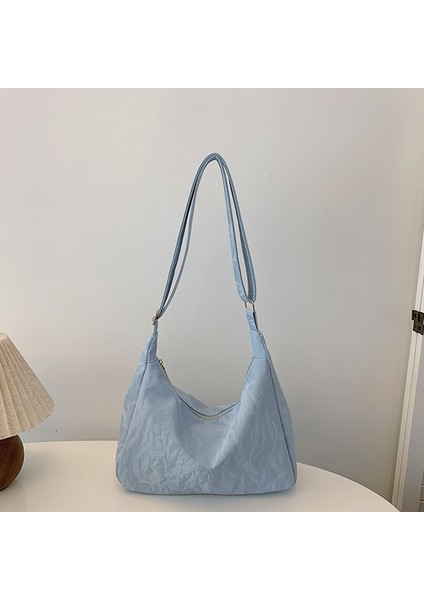 Katı Renk Trendy Yaz Kore Yumuşak Yüzey 2024 Yeni Moda Kolye Kadınlar Için Bir Omuz Koltukaltı Crossbody Tote Çanta Gidip Geliş (Yurt Dışından)