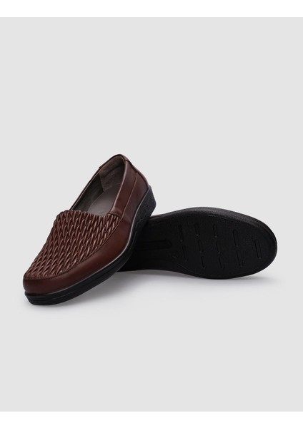 % 100 Hakiki Deri Taba Kadın Comfort Ayakkabı