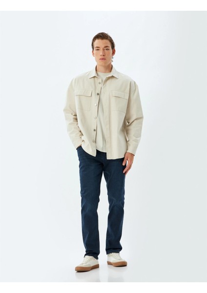 5WAM40176ND 741 Koyu Indıgo Erkek Pamuk Denım Pantolon