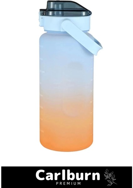 Premium Çift Renk Ölçü Baskılı Sızdırmaz Akmaz Motivasyon Matara Suluk Sağlıklı Plastik 2 Lt Su Şişe modelleri