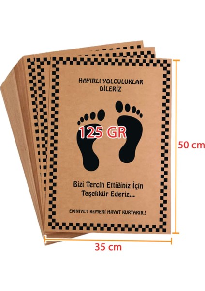 Kraft Araç Araba Oto Paspas Kağıdı Baskılı 1000 Adet 35X50 cm fiyatları