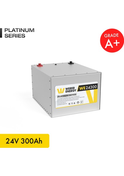 24V 300Ah LiFePO4 Platinum Series Bluetooth'lu Lityum Demir Fosfat Akü