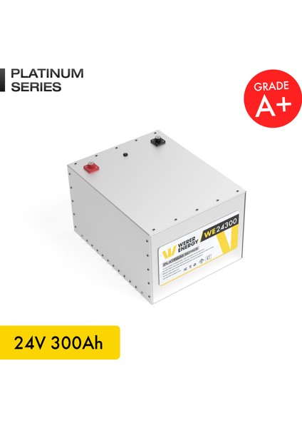 24V 300Ah LiFePO4 Platinum Series Bluetooth'lu Lityum Demir Fosfat Akü