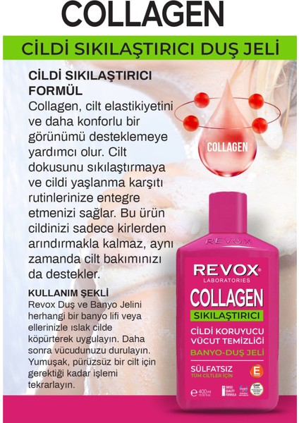 Collagen Sülfatsız Banyo ve Duş Jeli 400 ml