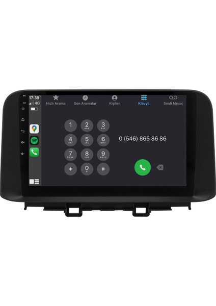 Hyundai Kona (2018-2022) Android 14 Multimedya Carplay 10 Inch 4 GB Ram / 64 GB Hafıza CRV-4557XR
