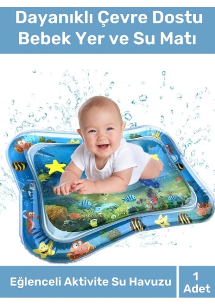 Dayanıklı Sızdırmaz Bebek Aktivite Oyuncağı Bpa Içermez Emekleme Zamanı Yatak Minder Su Oyun Matı