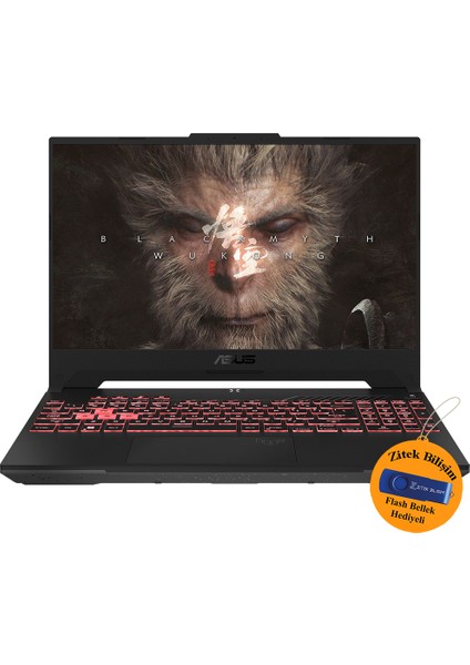 Tuf Gaming A15 R7-7435HS RTX4060 48GB Ram 1tb SSD 15.6" 144Hz WIN11 Pro FA507NVR-LP005 ZI718 + Zitek 16 GB Flash Bellek