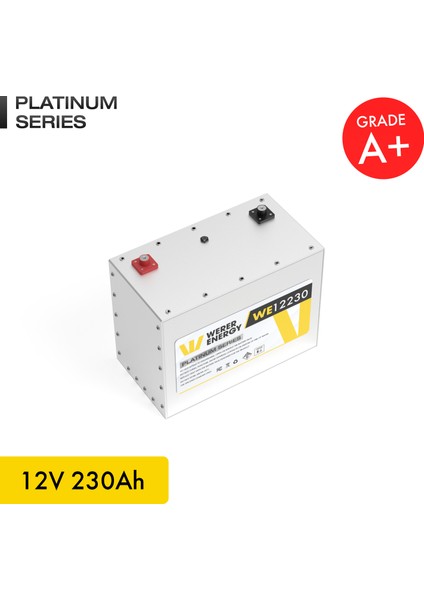 12V 230Ah LiFePO4 Platinum Series Bluetooth'lu Lityum Demir Fosfat Akü